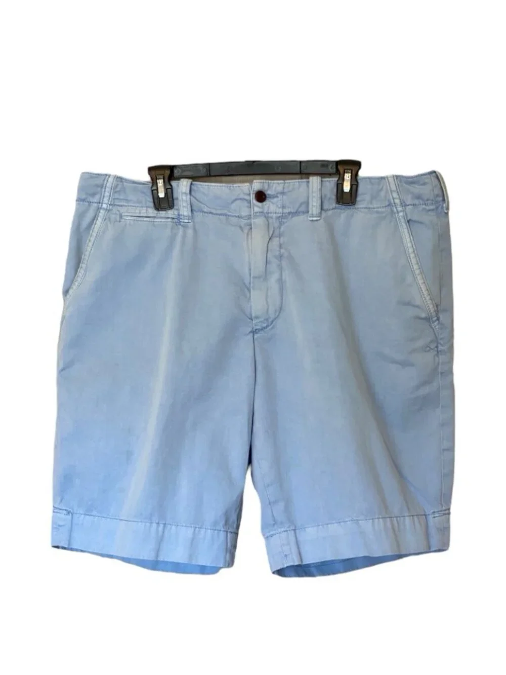 Polo Ralph Lauren Shorts Men 38 Light Blue Flat Front Casual Summer Beach Cotton